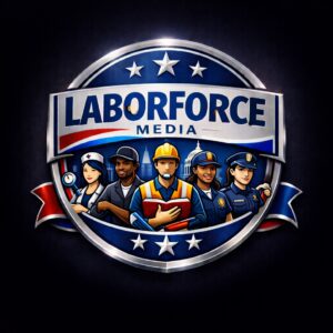 LaborForce badge with workers