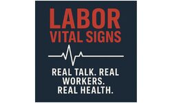 Labor Vital Signs logo with heartbeat graphic