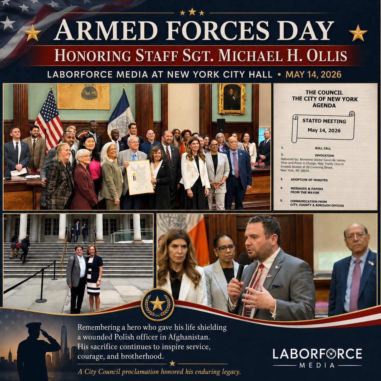 Armed Forces Day ceremony at City Hall