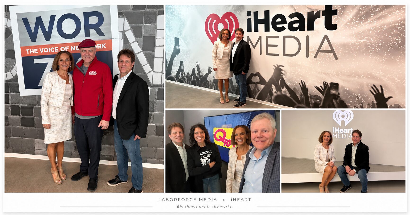 Group of people posing at iHeartMedia offices